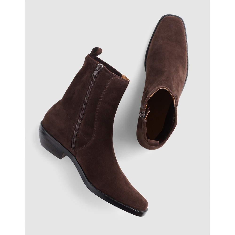 Madewell‎ The Idris Ankle Boot Dark Carob Size 8